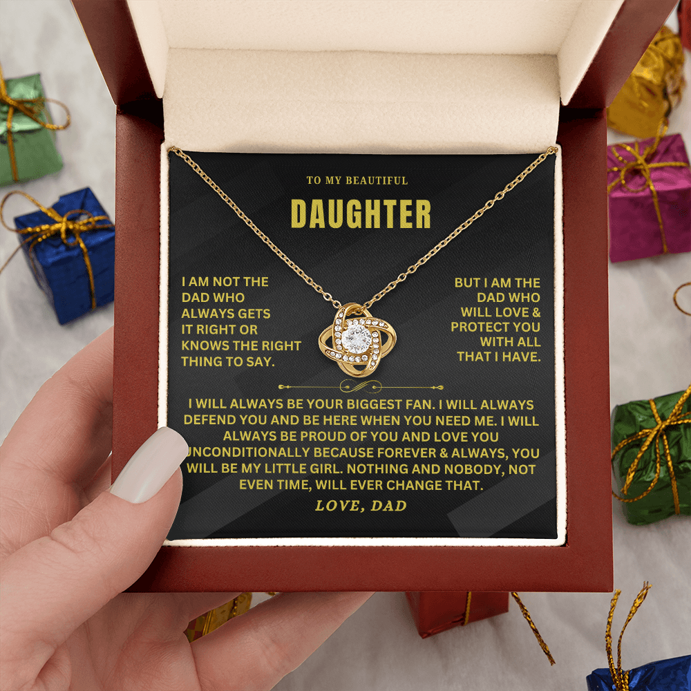 To My Daughter Necklace Gift From Dad