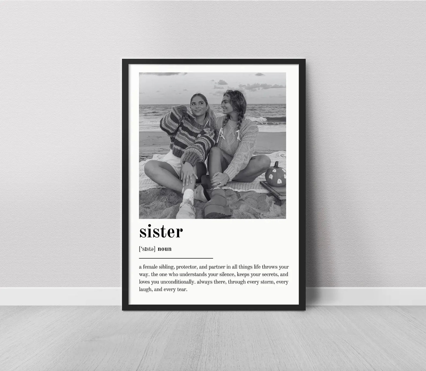 Personalized Sister Definition Print - Custom Gift For Sister