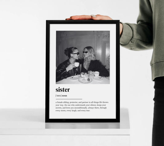 Personalized Sister Definition Print - Custom Gift For Sister