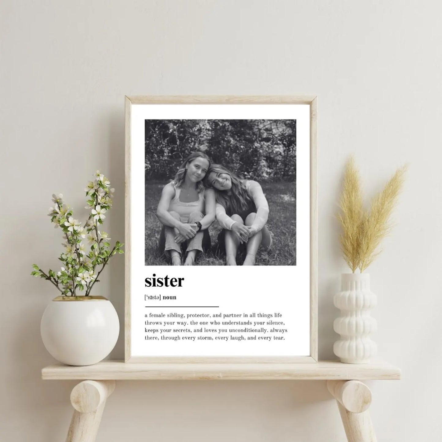 Personalized Sister Definition Print - Custom Gift For Sister