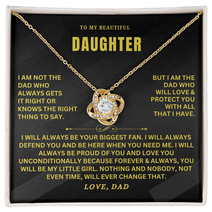 To My Daughter Necklace Gift From Dad
