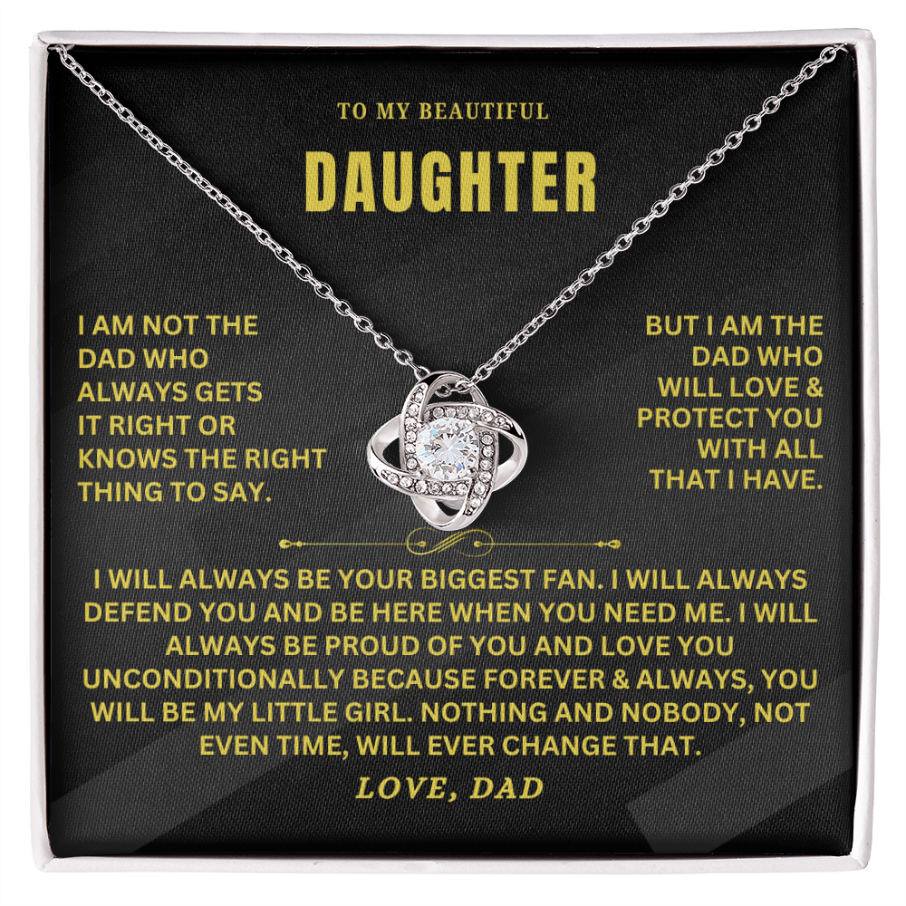 To My Daughter Necklace Gift From Dad