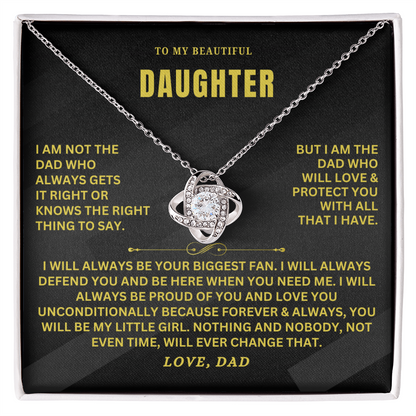 To My Daughter Necklace Gift From Dad