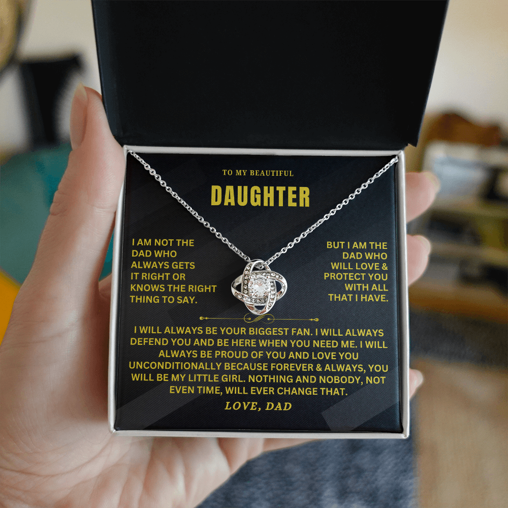 To My Daughter Necklace Gift From Dad