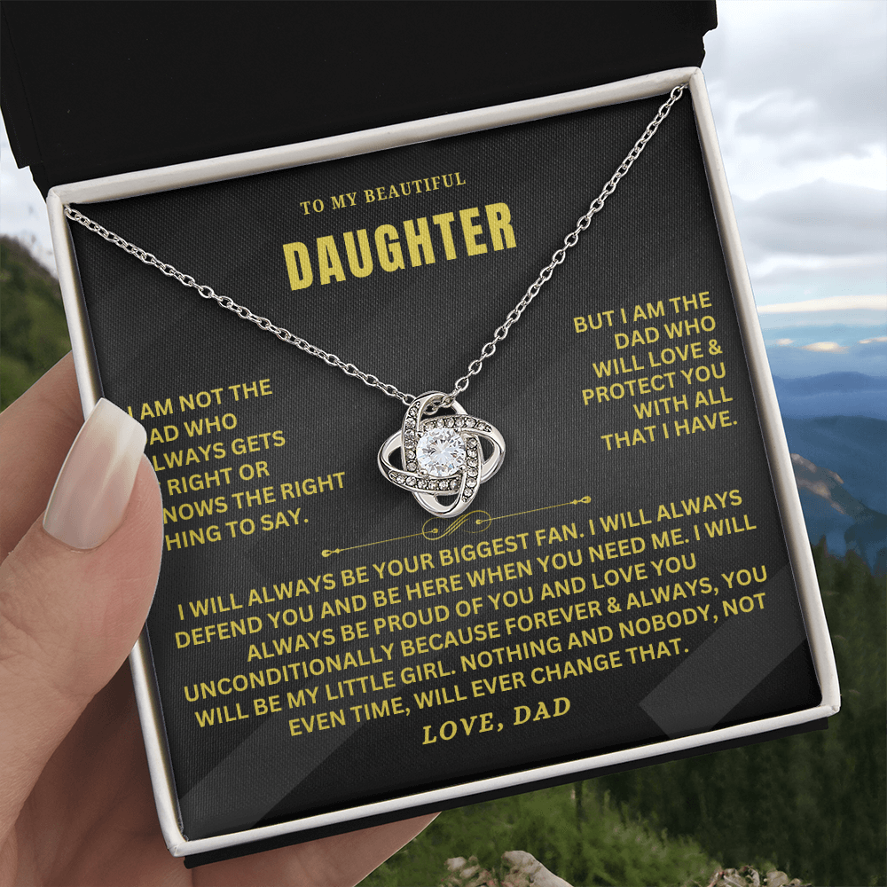 To My Daughter Necklace Gift From Dad