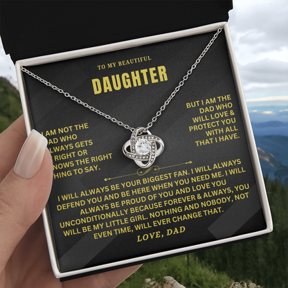 To My Daughter Necklace Gift From Dad