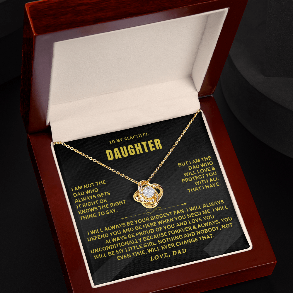 To My Daughter Necklace Gift From Dad