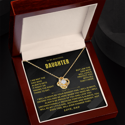 To My Daughter Necklace Gift From Dad