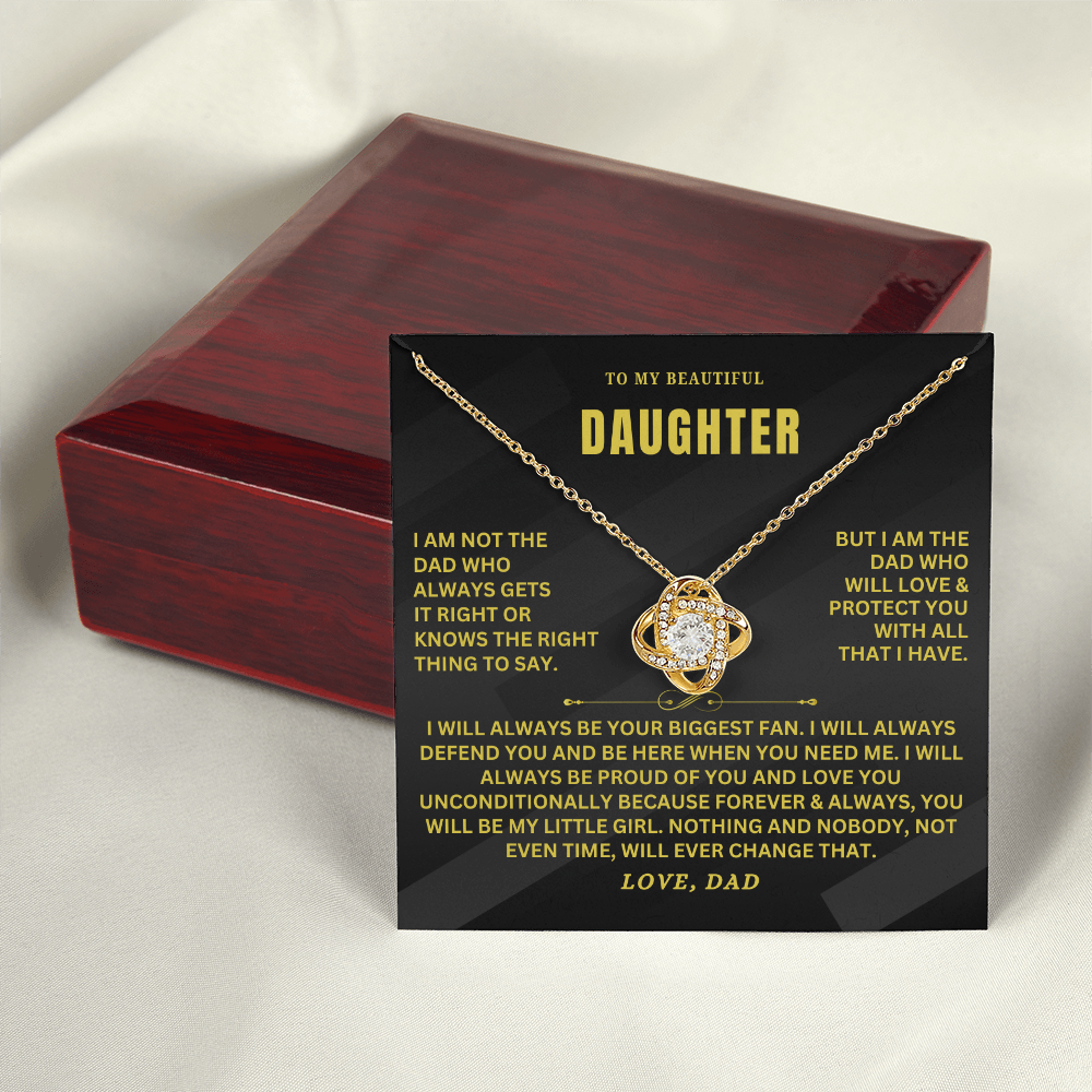 To My Daughter Necklace Gift From Dad