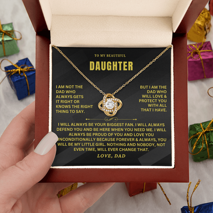 To My Daughter Necklace Gift From Dad