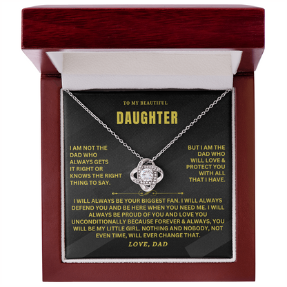To My Daughter Necklace Gift From Dad
