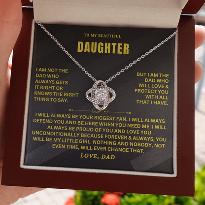 To My Daughter Necklace Gift From Dad