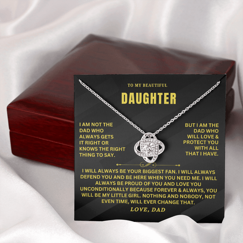 To My Daughter Necklace Gift From Dad