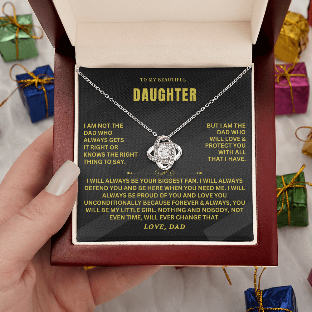 To My Daughter Necklace Gift From Dad