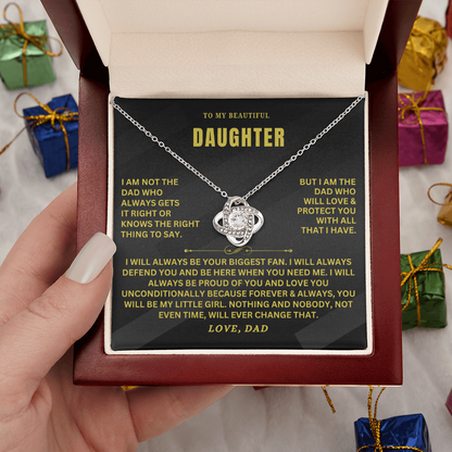To My Daughter Necklace Gift From Dad
