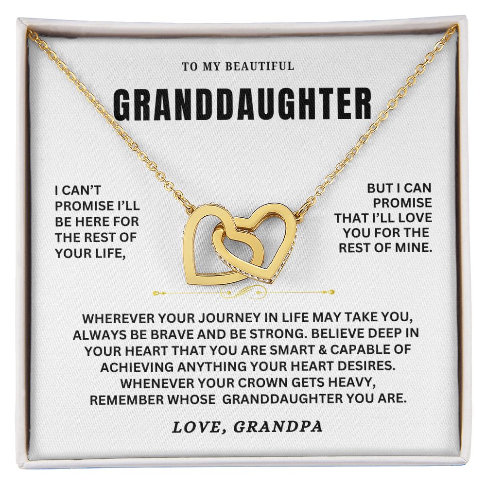 To My Granddaughter - Forever Linked Hearts