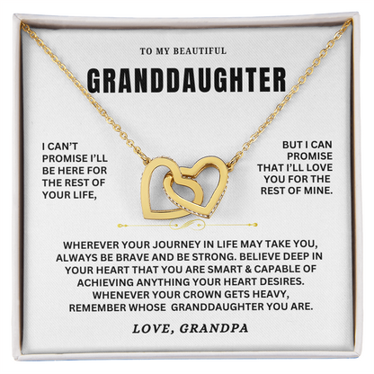 To My Granddaughter - Forever Linked Hearts