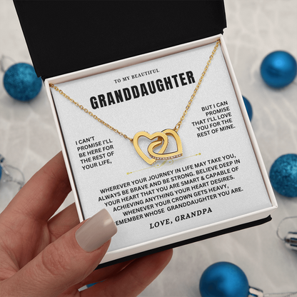To My Granddaughter - Forever Linked Hearts