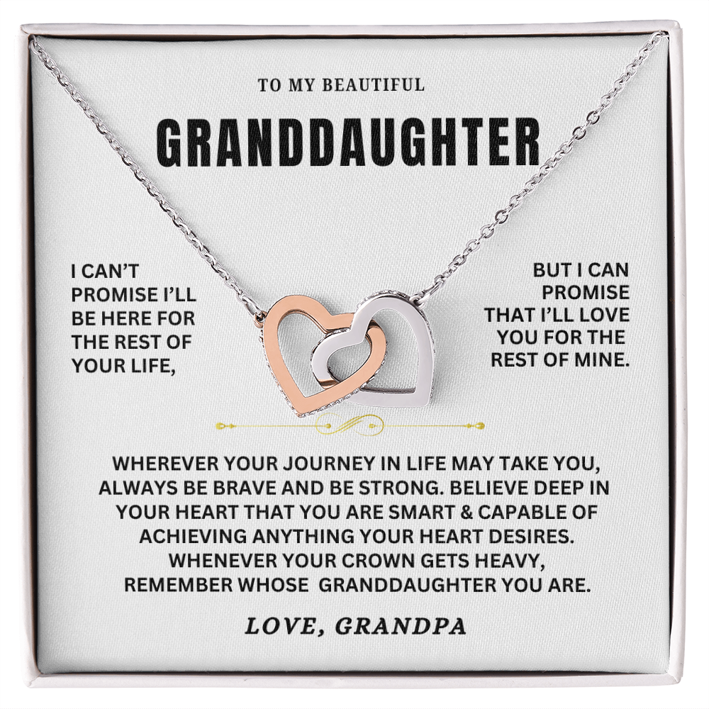 To My Granddaughter - Forever Linked Hearts