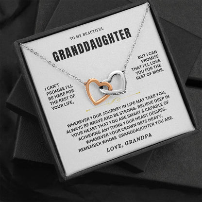 To My Granddaughter - Forever Linked Hearts