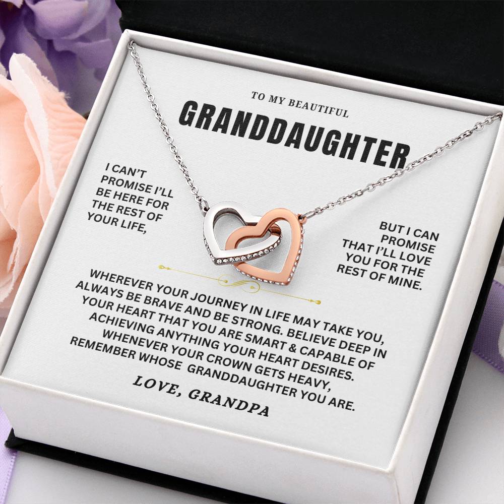To My Granddaughter - Forever Linked Hearts