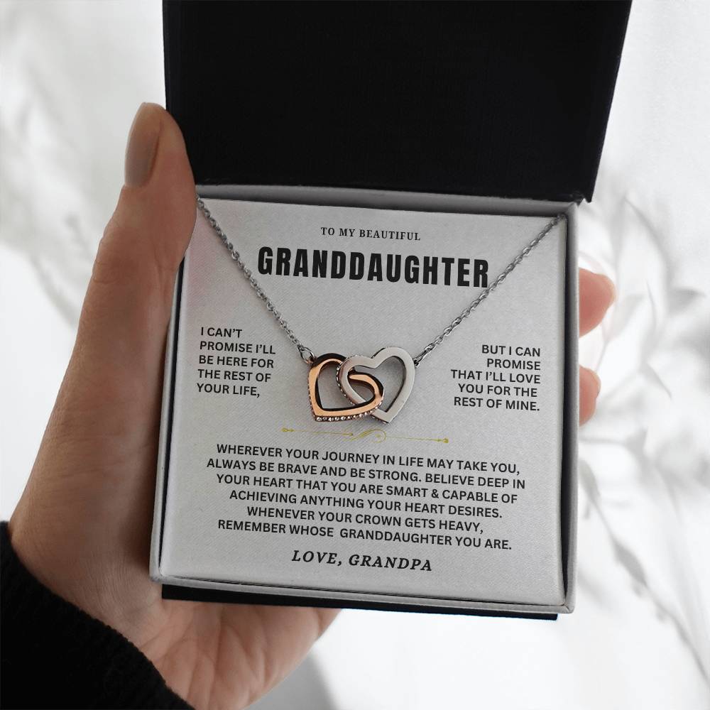 To My Granddaughter - Forever Linked Hearts