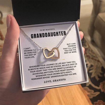 To My Granddaughter - Forever Linked Hearts