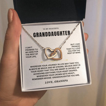 To My Granddaughter - Forever Linked Hearts