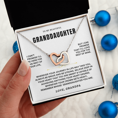 To My Granddaughter - Forever Linked Hearts