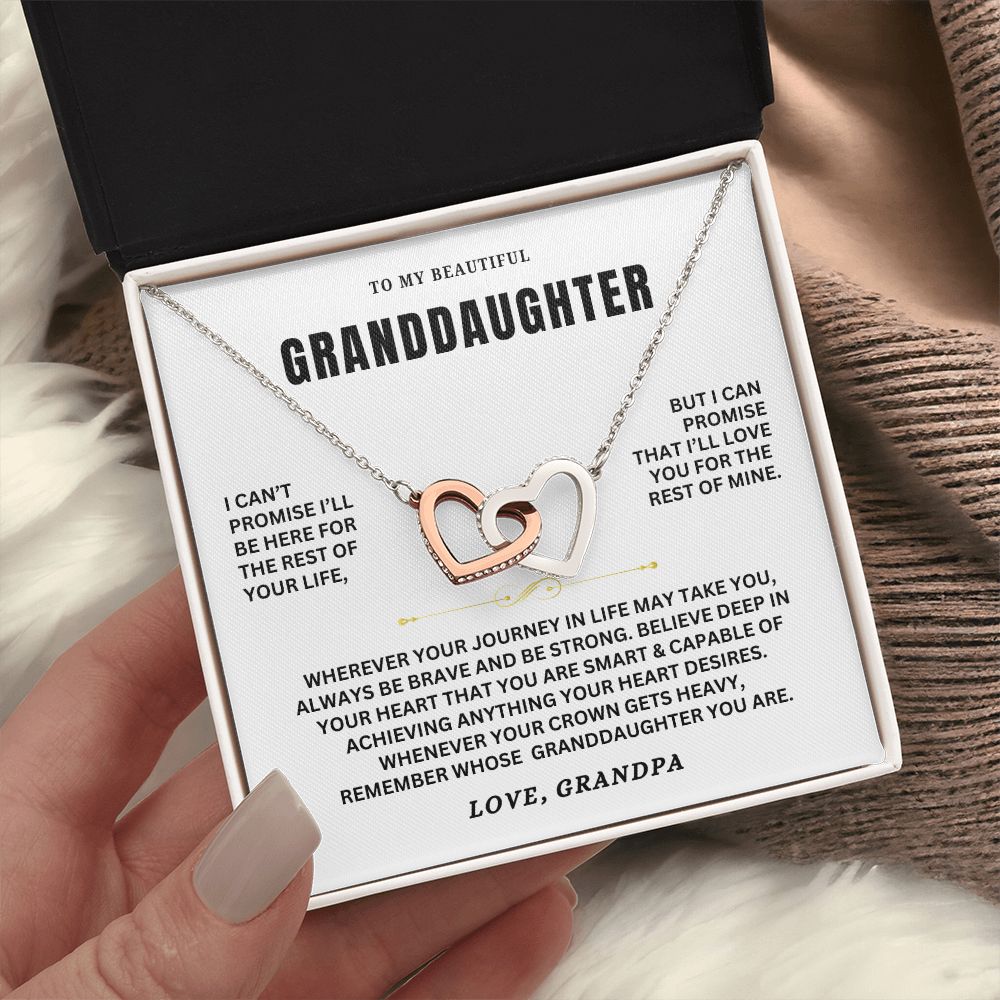 To My Granddaughter - Forever Linked Hearts