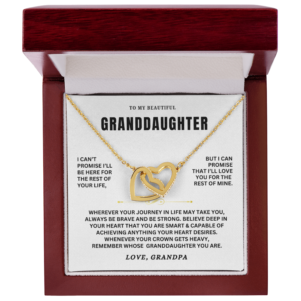 To My Granddaughter - Forever Linked Hearts