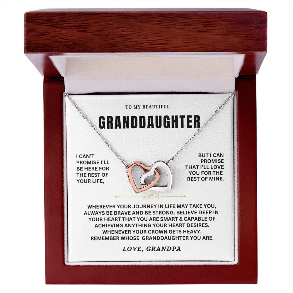 To My Granddaughter - Forever Linked Hearts
