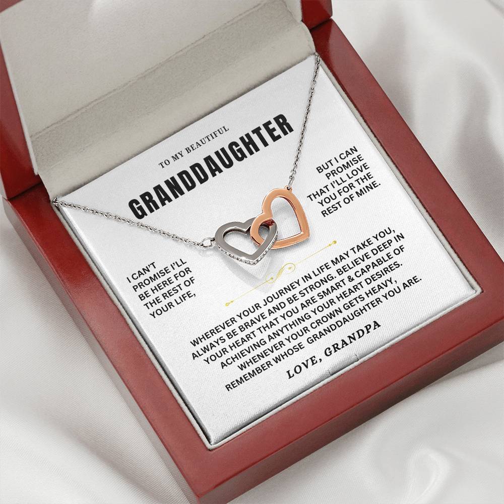 To My Granddaughter - Forever Linked Hearts