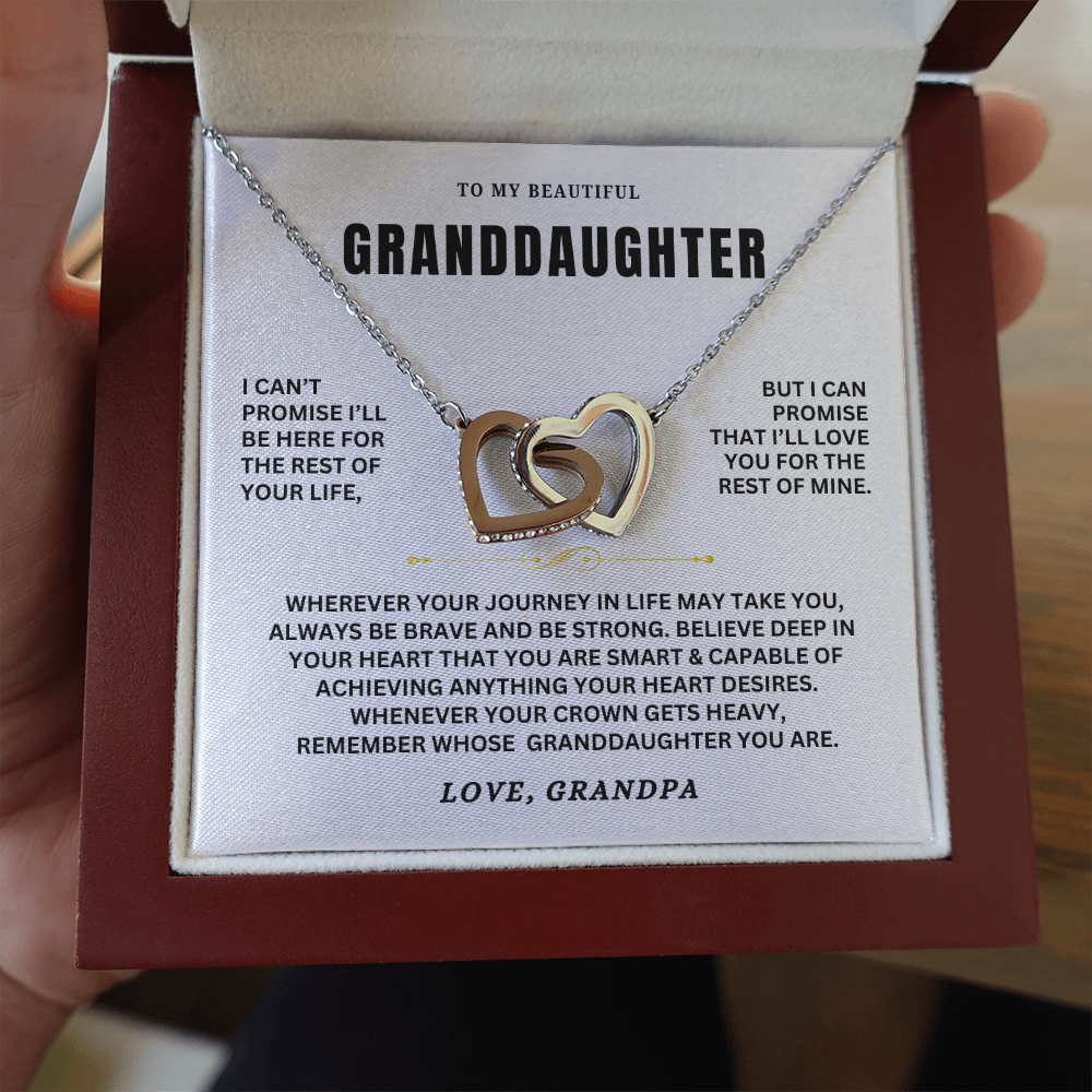 To My Granddaughter - Forever Linked Hearts