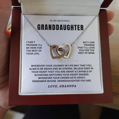To My Granddaughter - Forever Linked Hearts