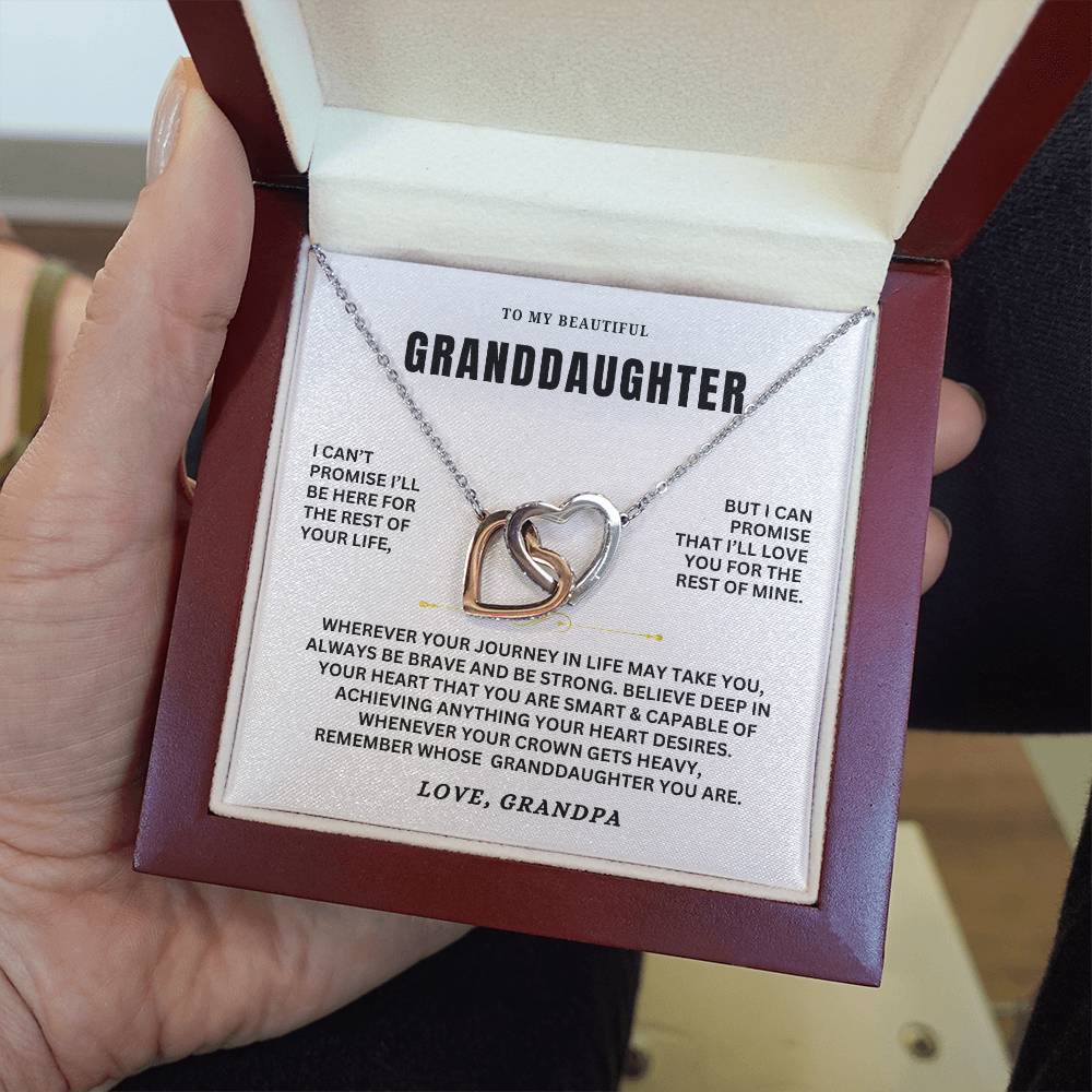 To My Granddaughter - Forever Linked Hearts