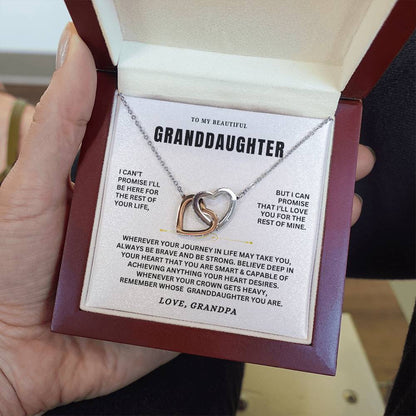 To My Granddaughter - Forever Linked Hearts
