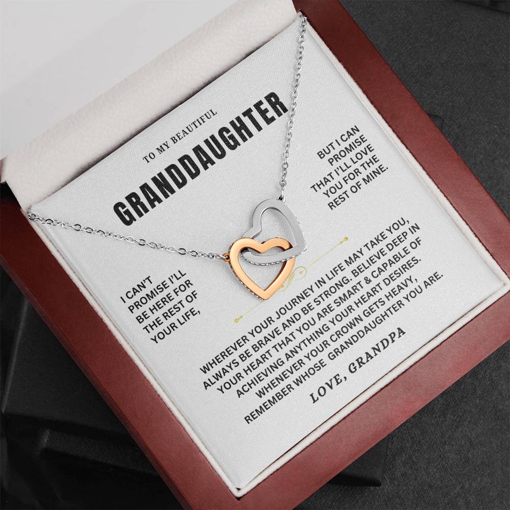 To My Granddaughter - Forever Linked Hearts