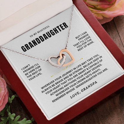 To My Granddaughter - Forever Linked Hearts