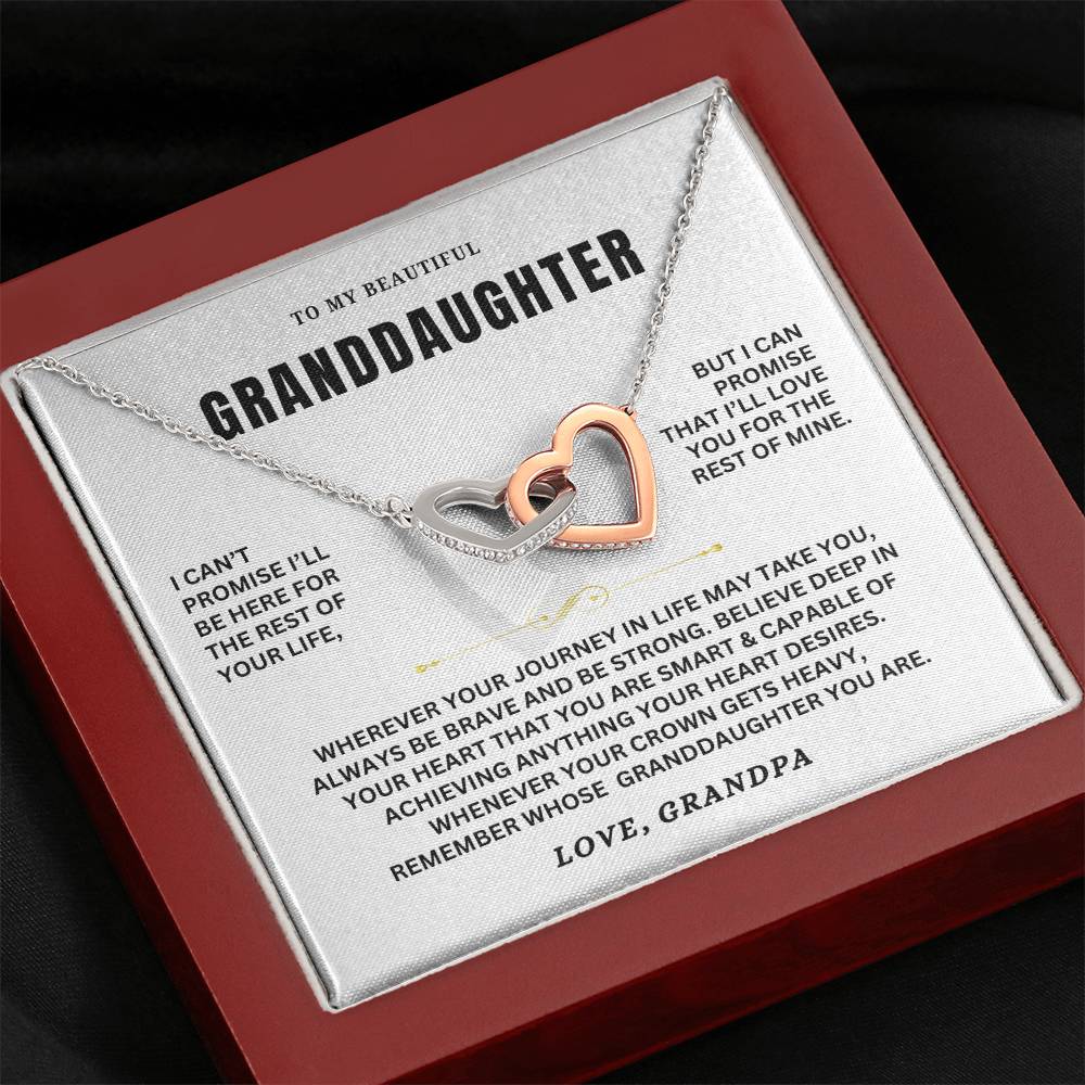 To My Granddaughter - Forever Linked Hearts