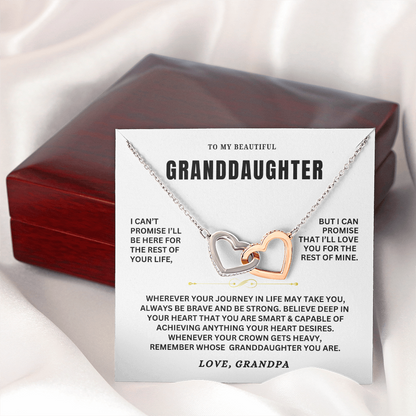 To My Granddaughter - Forever Linked Hearts