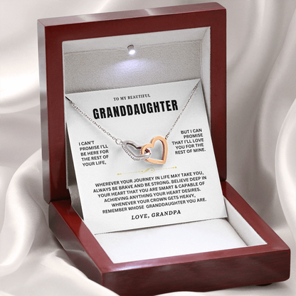 To My Granddaughter - Forever Linked Hearts