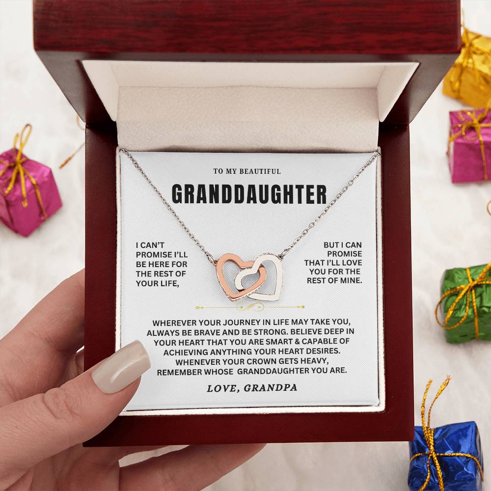 To My Granddaughter - Forever Linked Hearts
