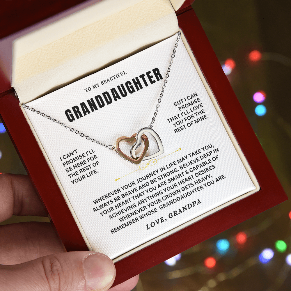 To My Granddaughter - Forever Linked Hearts