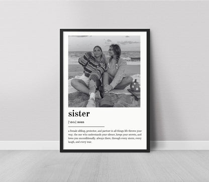 Personalized Sister Definition Print - Custom Gift For Sister