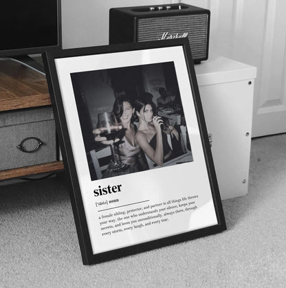 Personalized Sister Definition Print - Custom Gift For Sister